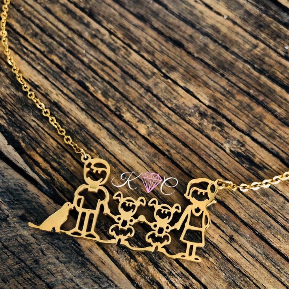 Family Necklace Stainless Steel